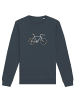 wat? Apparel Sweatshirt Doodle bike in India Ink Grey