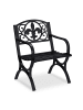 relaxdays Gartenstuhl in Schwarz - (B)60 x (H)85,5 x (T)56 cm