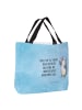 Mr. & Mrs. Panda Strandtasche Pinguin Duschen mit Spruch in Eisblau