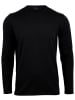 Clark Crown® Basic Crew Neck Strickpullover in schwarz