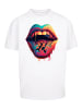 F4NT4STIC Heavy Oversize T-Shirt Drooling Lips OVERSIZE TEE in weiß