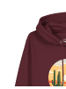 wat? Apparel Sweatshirt Sonnenuntergang in der Wüste in Weinrot