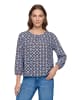 Betty Barclay Schlupfbluse langarm in Blau/Braun