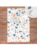 WALLART Vinyl-Teppich - Detailliertes Terrazzo Muster Asti in Petrol