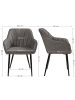 SONGMICS Esszimmerstuhl Tyra in dunkelgrau - (B)62.5 x (H)85 x (T)60 cm