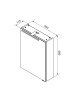 Fackelmann LED-Spiegelschrank SBC in hellbraun-50(B)x68(H)x15,3(T)cm