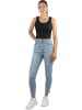 Janice 2 x Damen crop Top Namlea in Petrol/Schwarz