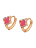 faina Women Huggie Earrings in Rose Gold Pink
