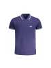 cavalli CLASS Blaues Baumwoll-Polohemd