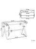 Beliani Gaming-Tisch DANVERS in Schwarz - (W) 120 x (H) 71 x (L) 60 cm