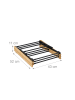 relaxdays Wäscheständer in Schwarz/ Natur - (B)75 x (H)105 x (T)37 cm