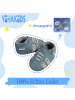 Yihakids Leder-Krabbelschuhe in Blau