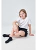 SNOCKS Kinder Sneaker Socken aus Bio-Baumwolle 6 Paar in Schwarz