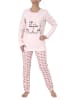 NORMANN Pyjama Schlafanzug lang - 44222 in rosa