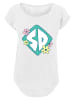 F4NT4STIC Long Cut T-Shirt Long Cut T-Shirt 'Scooby Doo Dog Tag' in weiß