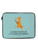 Mr. & Mrs. Panda Laptop Tasche Fuchs Gitarre mit Spruch in Türkis Pastell