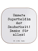Mr. & Mrs. Panda Untersetzer für Gläser Spruch Putzfrau Superhel... in Weiß