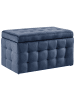 Beliani Ottomane MICHIGAN in Blau - (W) 72 x (H) 40 x (L) 42 cm