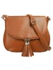 Samantha Look Umhängetasche echt Leder in cognac