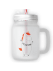 Mr. & Mrs. Panda Trinkglas Mason Jar Einhorn Dankeschön ohne Spruch in Transparent