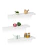 relaxdays 3 x Wandregal in Weiß - (B)60 x (H)3,5 x (T)15 cm