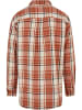 Urban Classics Urban Classics Herren Long Oversized Checked Leaves Shirt in softseagrass/red