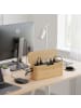 relaxdays Kabelbox in Natur - (B)34 x (H)14,5 x (T)13,5 cm