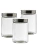 GAUMENKICK 3x Vorratsglas M Vorratsdose 1,25l in transparent