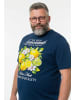 Men Plus Kurzarm T-Shirt in blau