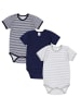 TupTam Kinder Unisex Kurzarm Body 3er Set in dunkelblau