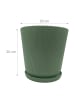 relaxdays 2x Blumentopf in Salbei - (H) 20 x Ø 20 cm
