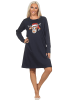 NORMANN Nachthemd Weihnachten langarm Renntier - 88346 in navy