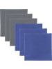 Erwin Müller Baumwolle Spültuch 2-farbig 6er-Pack in grau/blau