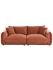 Beliani 3-Sitzer Sofa LUVOS in Braun - (W) 220 x (H) 75 x (L) 104 cm