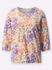 Sieh an! 3/4-Arm-Shirt in ecru-lila-bedruckt