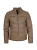 Gipsy Stepplederjacke Lammnappa in Taupe