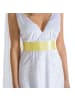 tectake Langes, samtartiges Kleid, weiß