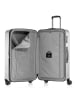 Pack Easy Genius 4 Rollen Trolley M 66 cm mit Dehnfalte in silber