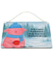 Mr. & Mrs. Panda Wandbild Holz Schwein Glühwein Design mit Spruch in Weiß