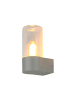 Licht-Erlebnisse Außen Wandlampe (B)8.9 x (H)19.7 cm in Grau Bernstein