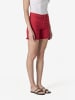KOROSHI Einfache schmale Baumwollshorts in rot