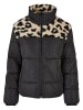 Urban Classics Urban Classics Damen Ladies AOP Sherpa Mixed Puffer Jacket in black/sandleo