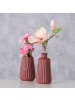 Boltze Vase Esko 2er-Set in dunkelrot