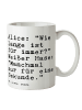 Mr. & Mrs. Panda Keramtiktasse AliZeichen: "Wie lange ist... mit Spruch in Weiß
