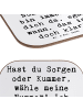 Mr. & Mrs. Panda Tischuntersetzer Spruch Trost Nummer mit Spruch in Weiß