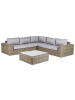 Beliani 4-tlg Lounge Set PALERMO in Braun/Grau