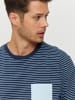 MAZINE T-Shirt Felton Striped T in ink blue/dream blue