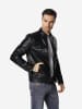 KOROSHI Biker-leder-effektjacke in Schwarz