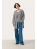 PART TWO Strickjacke LeanniPW Oversize fit in Medium Grey Melange