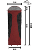 Normani Outdoor Sports Ultralight-Schlafsack (RV rechts) Runty in Rot/Schwarz